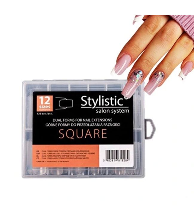 Stylistic Nageltips Square 12 Sizes 120st.